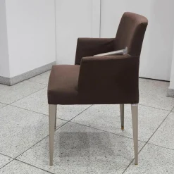 B&B Italia Einzelstühle|Armlehnstuhl Melandra Gestell A Matt Vernickelt