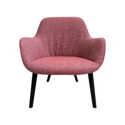 Walter Knoll Einzelstühle|Armlehnstuhl Sheru 353 10C Innen Stoff Oakworth Cassis 2949 14 Rosa Rot Außen Vintage Night Blue Schwarz Gestell Schwarz