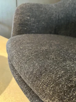 Knoll International Stuhlsets|Einzelstühle|Armlehnstuhl Tulip Bezug Stoff 17 Ex Navy Blau Drehbar Gestell Moulded Fiberglass Weiß Tellerfuß