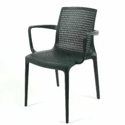 Brunner Gartenstühle|Einzelstühle|Armlehnstuhl Twin Sitz- und Rückenfläche Netzstruktur Anthrazit