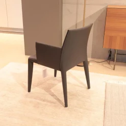 B&B Italia Einzelstühle|Armlehnstuhl Vol Au Vent SVB Lederzogen Beta BT 252 1231251 Grau