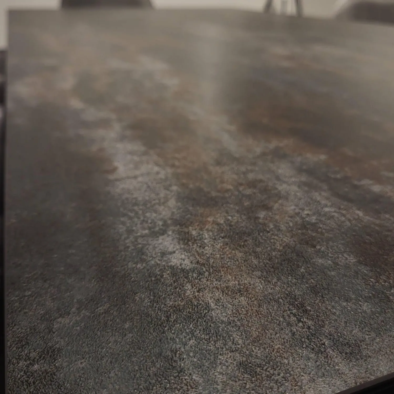 Contur Esstische|Auszugstisch Pienza Platte Keramik Oxido Darknight Grau Anthrazit Gestell Aluminium Schwarzgrau Pulverbeschichtet