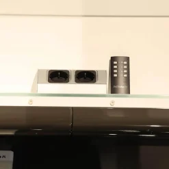 Hülsta Vitrinen & Highboards|Badkombination Gentis Bad Hinterlackiertes Glas Lack Hochglanz Grau Mit LED Beleuchtung