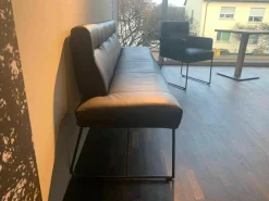 D-Light Essgruppen|Bank 1425 B4 Leder Sauvage Moro Braun mit Stuhl