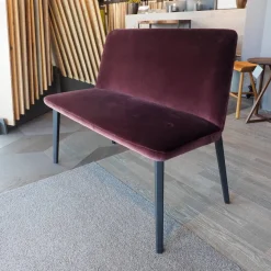 Montis Bänke|Bank Back Me Up Two Stoff Harald 382 Rot Gestell Eiche Carbon Anthrazit