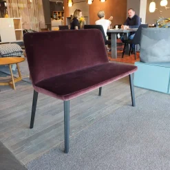 Montis Bänke|Bank Back Me Up Two Stoff Harald 382 Rot Gestell Eiche Carbon Anthrazit