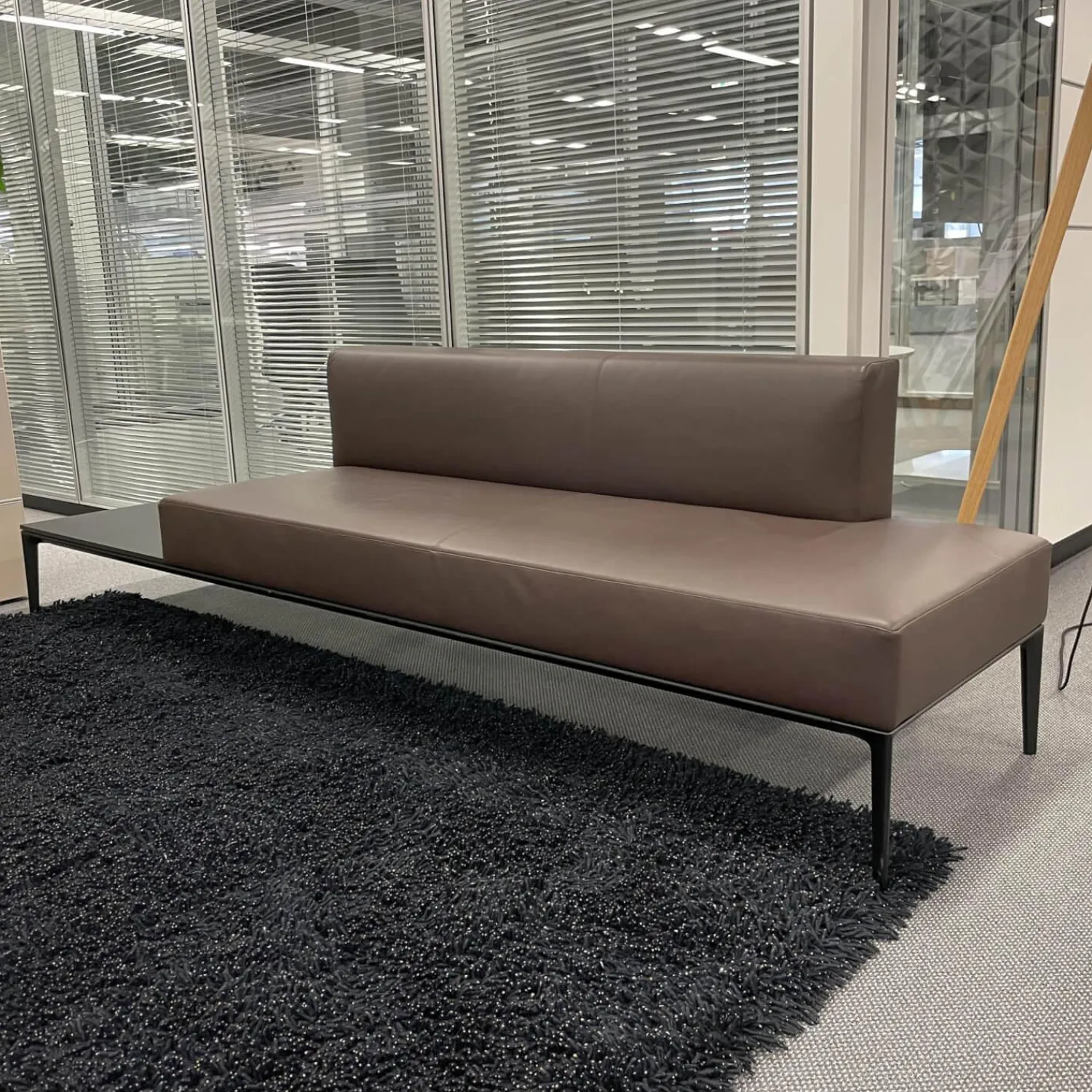 Walter Knoll Bänke|Bank Bench Jaan Leder Select 1356 Braun Board Fenix Schwarz