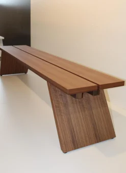 Schönbuch Bänke|Bank Bench Massivholz Mit Mittelfuge 01. Nussbaum Matt