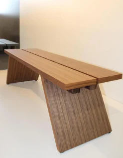 Schönbuch Bänke|Bank Bench Massivholz Mit Mittelfuge 01 Nussbaum Matt Klein