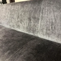 Werther Bänke|Bank Byblos Bezug Stoff U3052K Dark Grey Dunkelgrau Kufen Schwarz Lackiert