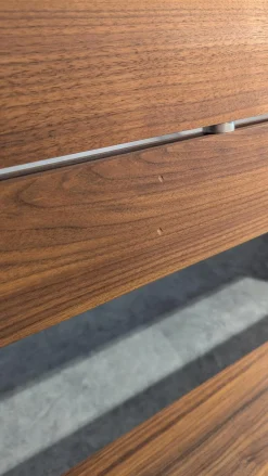 Wimmer Bänke|Bank Caris Amerikanischer Nussbaum Massiv Mit 3 Kissen Wildanalinleder Capuccino