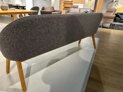 Team 7 Bänke|Bank Flor Stoff Ripley RI16 Grau Gestell Eiche Naturöl