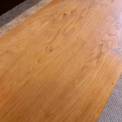 Schulte Design Bänke|Bank Massivholz Eiche mit Rückenlehne Leder Schwarz