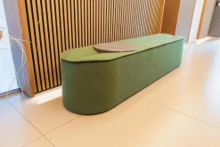 COR Bänke|Bank Nenou Stoff 9725 Moos Grün Mit Tablett Stein Grafite Brown Patinato