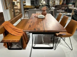 Team 7 Bänke|Bank Nox Leder L1 Origon Sepia 41574 Braun Und Nussbaum Gestell Schwarz Matt