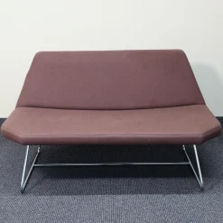 Girsberger Bänke|Bank Otto Bezug Braun Gestell Stahl