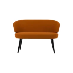 Werther Bänke|Bank Trick Stoff 111 92 Orange Gestell Holz Schwarz