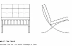 Knoll International Loungesessel|Barcelona Chair Sessel Relax