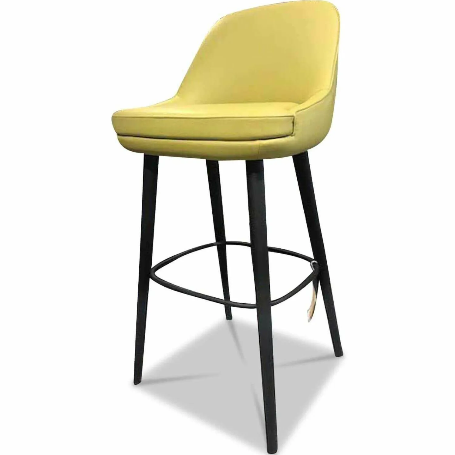 Walter Knoll Barhocker & Barstühle|Barhocker 376 Leder Kat. Congress Pistazie Gestell Massivholz Eiche Geflammt (5 verfügbar)