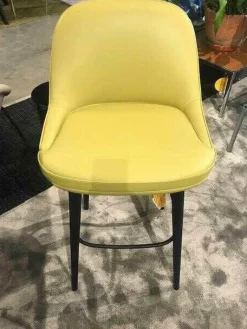 Walter Knoll Barhocker & Barstühle|Barhocker 376 Leder Kat. Congress Pistazie Gestell Massivholz Eiche Geflammt (5 verfügbar)