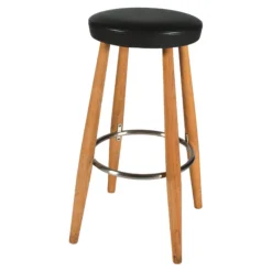 Carl Hansen & Søn Barhocker & Barstühle|Barhocker CH56 Leder Anthrazit Gestell Eiche Geseift