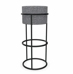 COR Barhocker & Barstühle|Barhocker Drop Stoff 5012 Blau Ecru Metallgestell Pulverbeschichtet M20 Schwarz