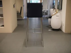 KFF Barhocker & Barstühle|Barhocker Glooh Kunstleder Skai Ocean 4-Fuß Rundrohr Verchromt