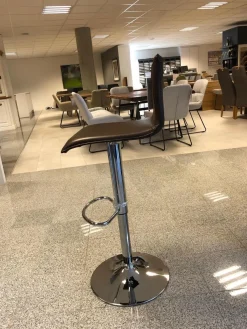 Mayer Barhocker & Barstühle|Barhocker Modell 1213 Leder 81 005 Braun Gestell Chrom Glänzend