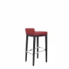 Jan Kurtz Barhocker & Barstühle|Barhocker Pasadena 80 Atom Weinrot 24 Leder Gestell Buche Wengefarben