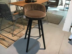 Freifrau Barhocker & Barstühle|Barhocker Romy Stoff Velours Braun Gestell Schwarz