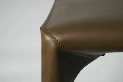 Walter Knoll Barhocker & Barstühle|Barhocker Saddle Chair Hoch 1246 Khaki Gestell mit Leder bezogen