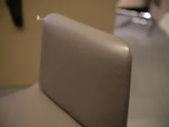 Rolf Benz Barhocker & Barstühle|Barhocker Sinus Leder 40.20 Schlamm Tellerfuß Verchromt