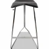 ClassiCon Barhocker & Barstühle|Barstuhl Triton Sitz Kernleder Schwarz Gestell Chrom