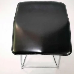 ClassiCon Barhocker & Barstühle|Barstuhl Triton Sitz Kernleder Schwarz Gestell Chrom