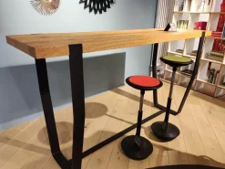 Janua Esstische|Bartisch Clamp Tischplatte Eiche Mit Metallgestell Schwarz Pulverbeschichtet