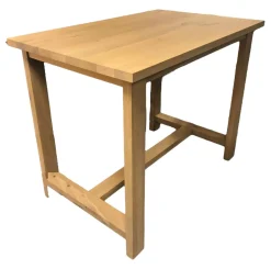 Fornestas Esstische|Bartisch Wildeiche Massiv Weiß Geölt 140 x 90