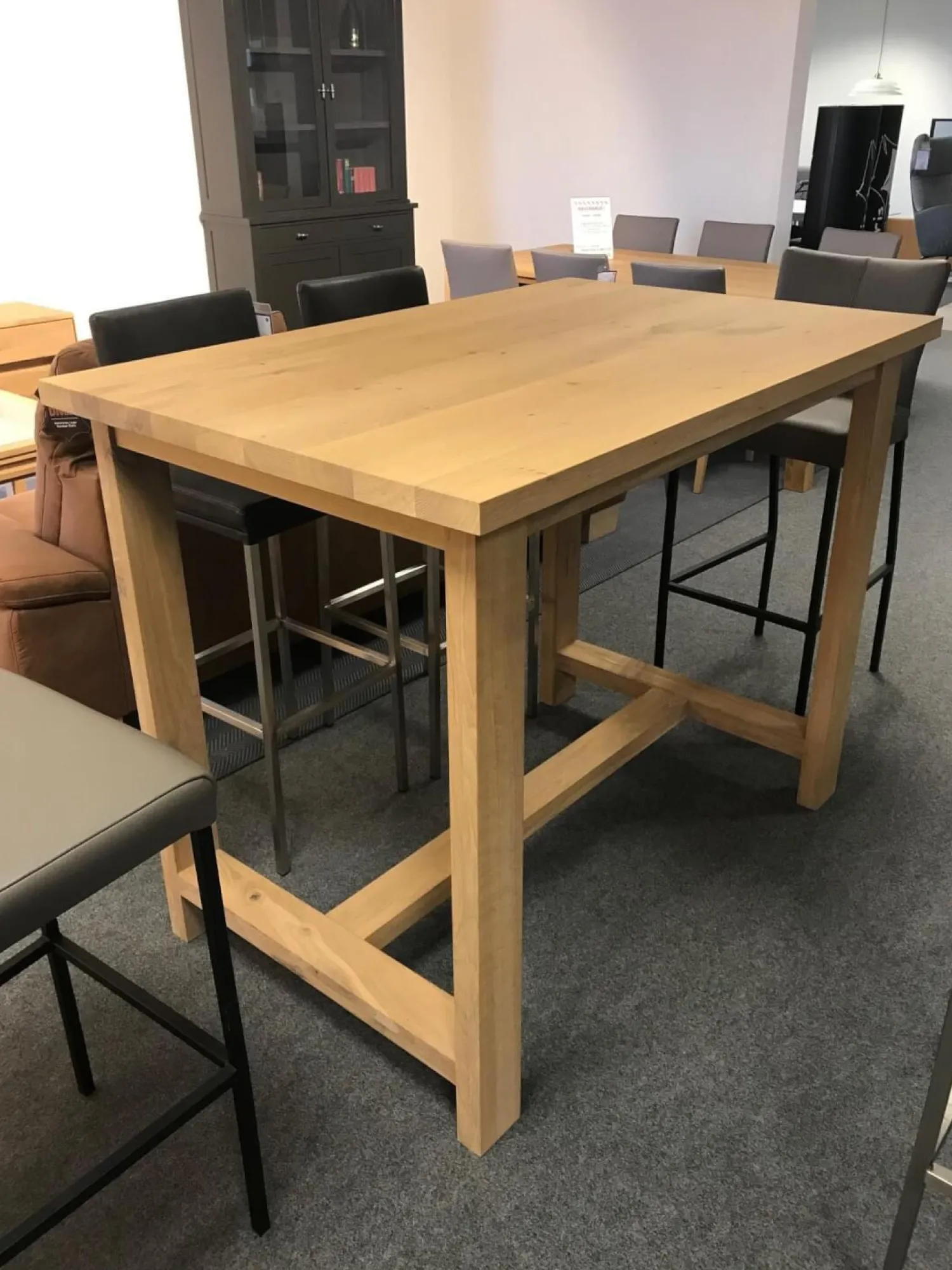 Fornestas Esstische|Bartisch Wildeiche Massiv Weiß Geölt 140 x 90