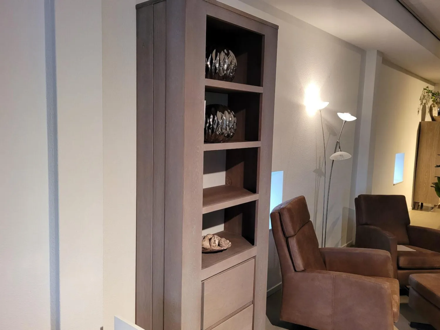 Probilex Regale|Bücherregal Markant Eiche Massiv Silver Grey