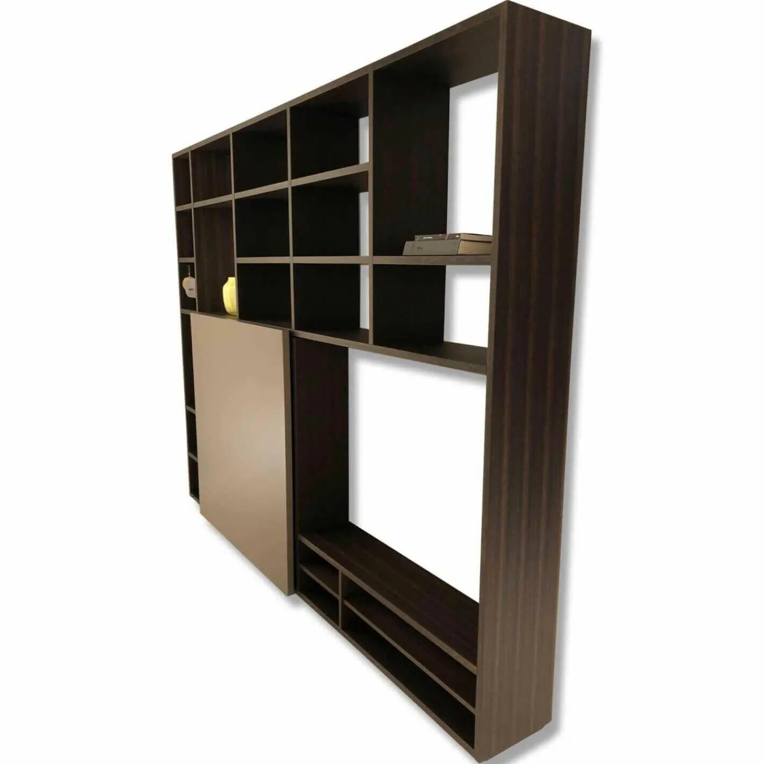 Porro Regale|Bücherregal System Structure W40 Eucalyptus mit Schiebetür