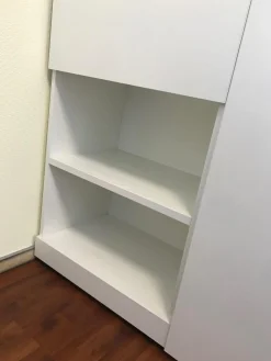 Wellemöbel Kleiderschränke|Begehbarer Eck-Kleiderschrank Modell ROOM X Reinweiß Kunststoff Melaminharzoberfläche Inklusive Beleuchtung