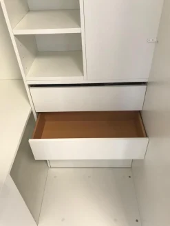 Wellemöbel Kleiderschränke|Begehbarer Eck-Kleiderschrank Modell ROOM X Reinweiß Kunststoff Melaminharzoberfläche Inklusive Beleuchtung