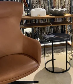 Christine Kröncke Beistelltische|Beistelltisch 45 1 Marmor Sahara Noir Schwarz Metallgestell Matt Schwarz