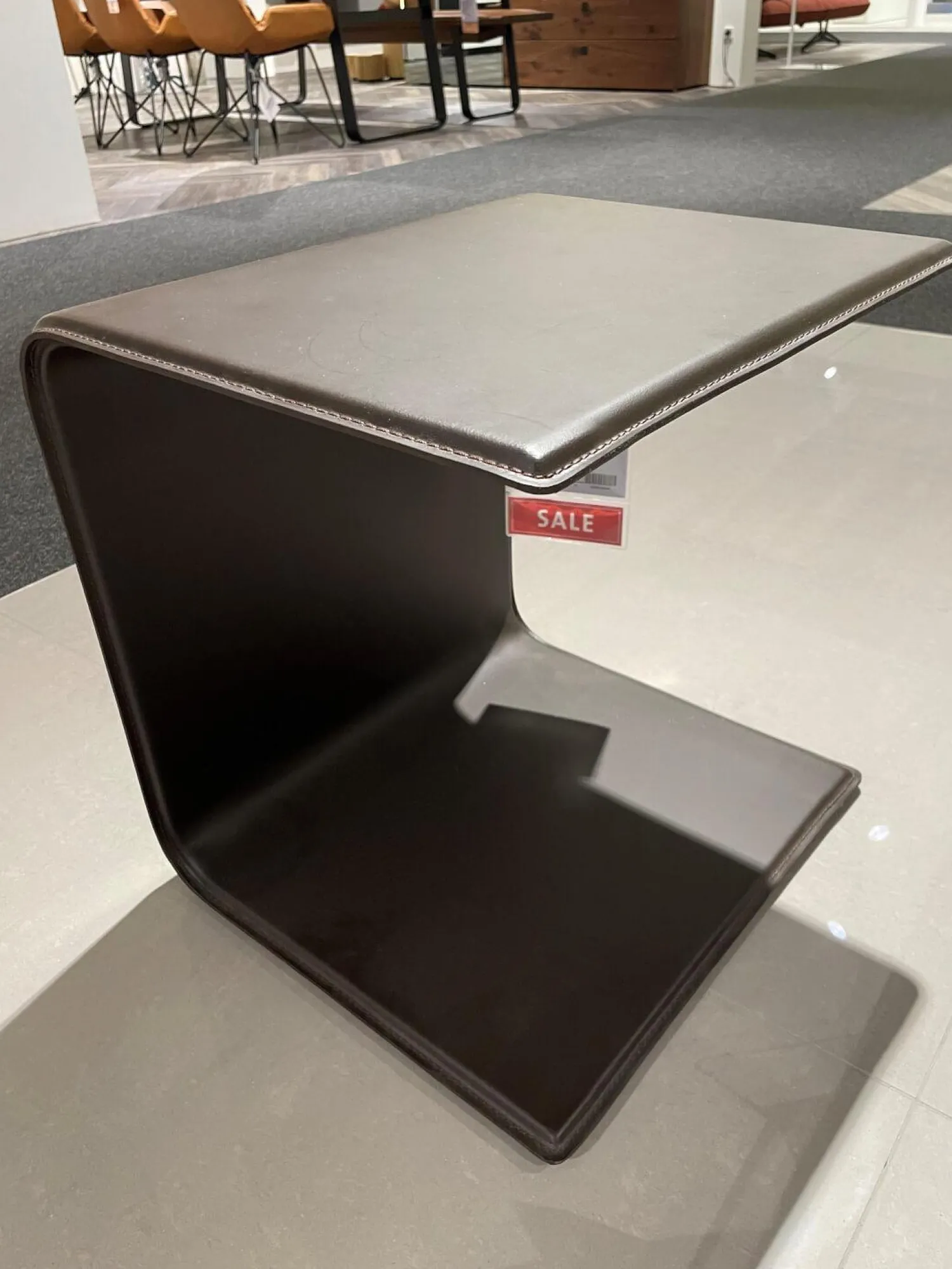 Rolf Benz Beistelltische|Beistelltisch 940-101 Leder Schokobraun