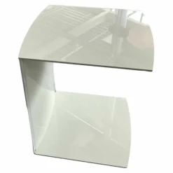 Rolf Benz Beistelltische|Beistelltisch 8300-517 Platte Weiß Hochglanz Lackiert Gestell Weiß