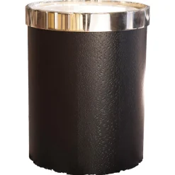 Minotti Beistelltische|Beistelltisch Bailly Platte Aus Zebrino Marmor Oberseite Hellgold Umrandet