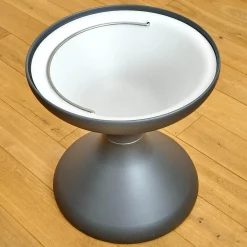 Gloster Beistelltische|Beistelltisch Bells Teakplatte Gestell Aluminium Meteor Schwarz Pulverbeschichtet Mit Ice Bucket