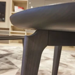 Giorgetti Beistelltische|Beistelltisch Blend Marmor Schwarz Gestell Eschenholz