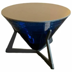Aguti Design Beistelltische|Beistelltisch Brillant Azur Azurblau Anthrazit