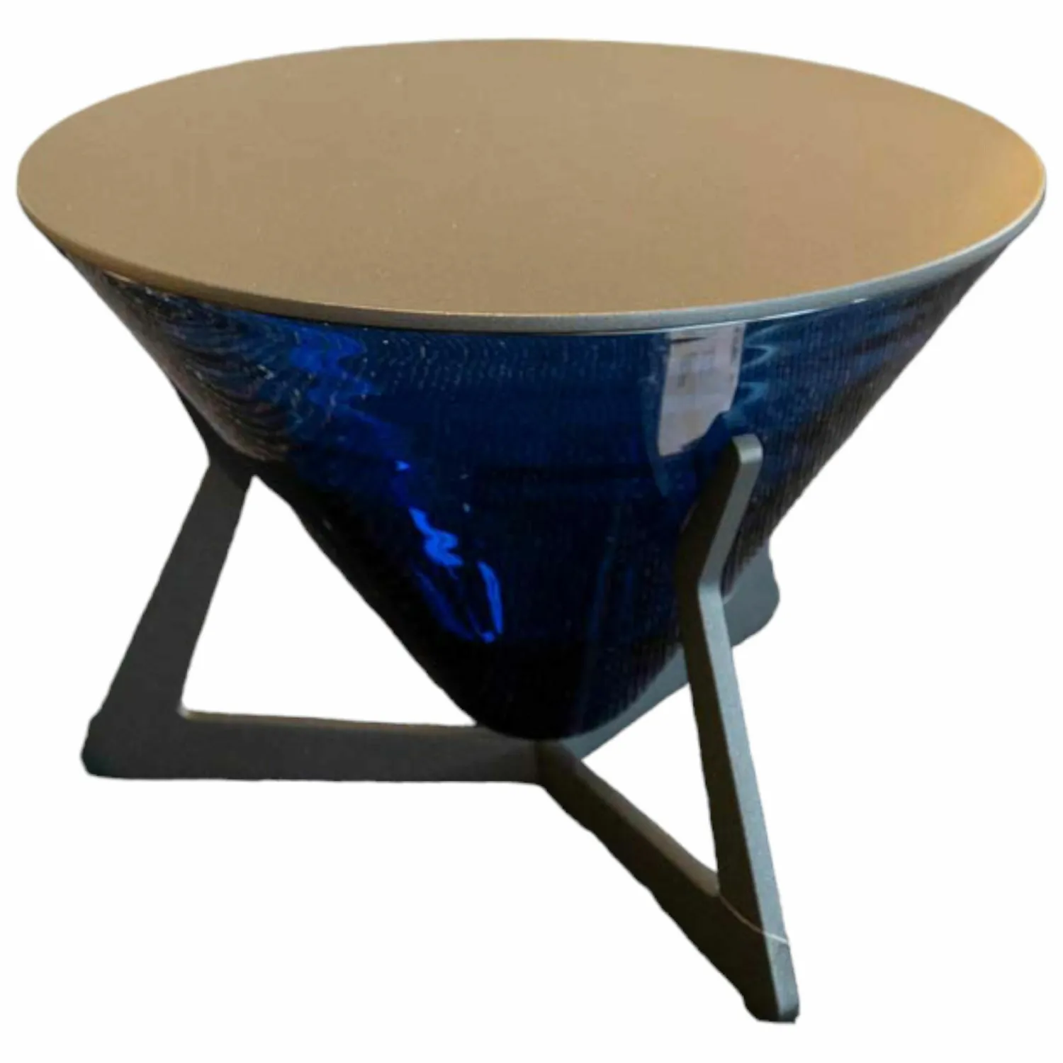 Aguti Design Beistelltische|Beistelltisch Brillant Azur Azurblau Anthrazit