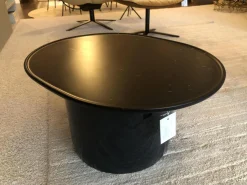 B&B Italia Beistelltische|Beistelltisch Button, 2-er Set, Platte Marmor Marquinia 0955M, Gestell lackiert anthrazit